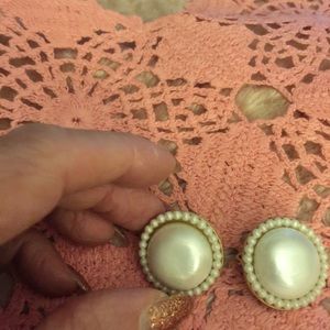 Vintage Clip on Earrings.  Trifari.